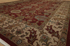 9x12 Rust, Beige, Sage Color Hand Knotted Soumak Flatweave Wool Traditional Oriental Rug
