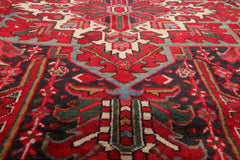 10x14 Red, Charcoal, Green Color Hand Knotted Hand Made 100% Wool Traditional Oriental Rug