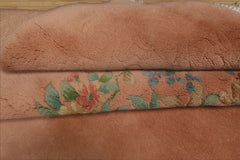 8x10 Rose, Aqua, Turquoise Color Hand Knotted French Aubusson Savonnerie Wool Traditional Oriental Rug