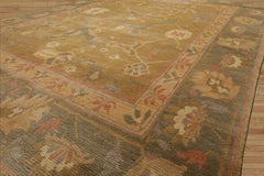 8x10 Mustard, Taupe, Ivory Color Hand Knotted Tibetan Wool Traditional Oriental Rug