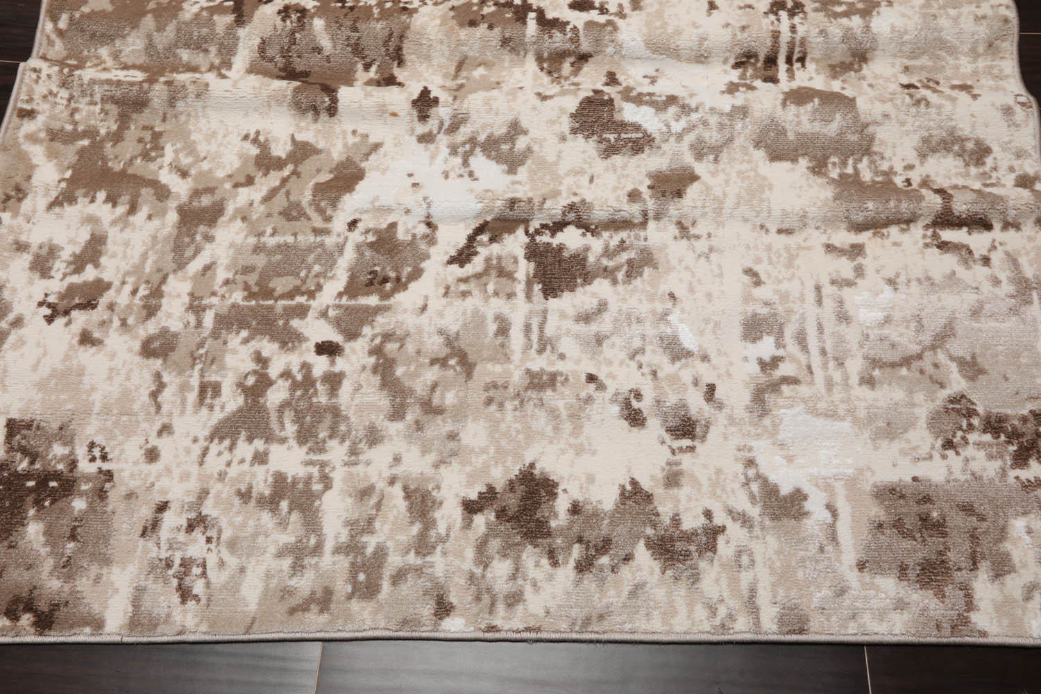 5x7 Ivory, Taupe, Brown Color Machine Made All-Over 100% Polypropylene Modern Oriental Rug