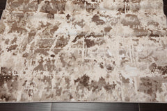 5x7 Ivory, Taupe, Brown Color Machine Made All-Over 100% Polypropylene Modern Oriental Rug