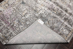 5x7 Gray, Brown, Purple Color Machine Made All-Over 100% Polypropylene Transitional Oriental Rug