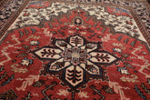 5x7 Red, Charcoal, Brown Color Hand Knotted All-Over 100% Wool Traditional Oriental Rug