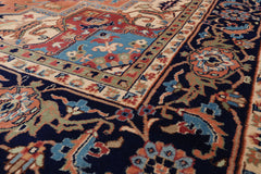 8x10 Peach Hand Knotted Traditional Wool Oriental Area Rug
