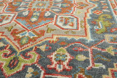5x8 Gray, Slate, Aqua Color Hand Knotted Oushak Wool Traditional Oriental Rug