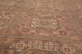 6x9 Multi, Rose, Brown Color Hand Knotted All-Over 100% Wool Traditional Oriental Rug