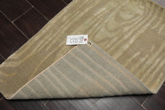 2x3 Gray, Green, Color Hand Knotted All-Over Wool & Silk Modern Oriental Rug
