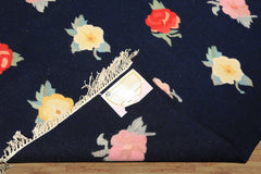 6x9 Navy, Multi, Color Hand Woven Caucasian Kilim Wool Transitional Oriental Rug