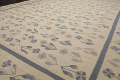 8x10 Ivory, taupe, Blue Color Hand Woven Kilim Wool Traditional Oriental Rug