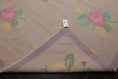 9x12 Rose, Lavender, Pink Color Hand Woven Kilim Wool Traditional Oriental Rug