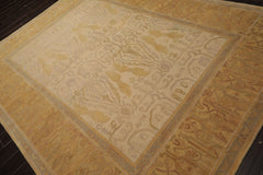 8x10 Beige, Gold, Taupe Color Hand Woven Aubusson Savonnerie Wool Traditional Oriental Rug