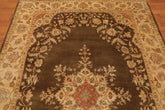 5x7 Mocha, Gold, Rust Color Hand Knotted All-Over 100% Wool Traditional-Persian/Oriental Oriental Rug