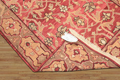 4x6 Rose, Tan, Ivory Color Hand Knotted Nourison Nourmak Soumak Wool Transitional Oriental Rug