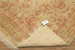 4x6 Mint, Gold, Rose Color Hand Knotted Indo Oushak Wool Traditional Oriental Rug