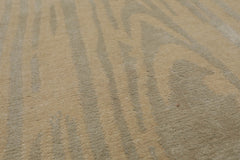 2x3 Beige, Gray, Color Hand Knotted All-Over Wool & Silk Modern Oriental Rug