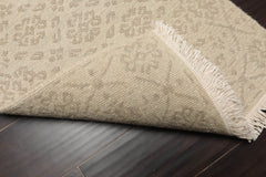 2x3 Tone on Tone Beige, , Color Hand Knotted All-Over 100% Wool Transitional Oriental Rug
