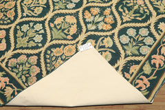 6x9 Green, Beige, Brown Color Hand Woven Chainstitch Wool Traditional Oriental Rug