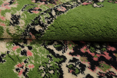 6x8 Lime, Green, Ivory Color Hand Knotted Kerman Wool Arts & Crafts Oriental Rug