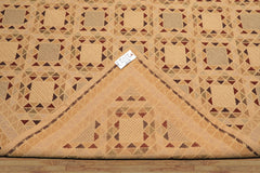 6x9 Beige, Tan, Taupe Color Hand Woven Portugese Needlepoint Wool Modern Oriental Rug