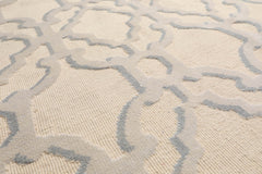 9x12 Gray, Slate, Color Hand Knotted All-Over 100% Wool Modern Oriental Rug