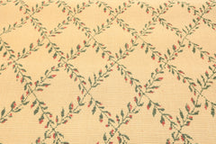 6x9 Tan, Green, Rust Color Machine Made Sisal Transitional Oriental Rug