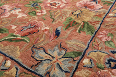 5x8 Rust, Blush, Ivory Color Hand Tufted Wool Traditional Oriental Rug