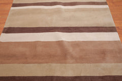 5x7 Beige, Tan, Brown Color Hand Tufted All-Over 100% Wool Modern Oriental Rug