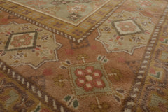 8x10 Ivory, Blush, Rose Color Hand Knotted Heriz New Zealand Wool Traditional Oriental Rug