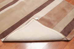 5x7 Beige, Tan, Brown Color Hand Tufted All-Over 100% Wool Modern Oriental Rug