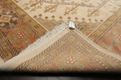 8x10 Ivory, Blush, Rose Color Hand Knotted Heriz New Zealand Wool Traditional Oriental Rug