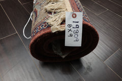 6x9 Rose, Ivory, Beige Color Hand Knotted French Aubusson Savonnerie Wool Traditional Oriental Rug