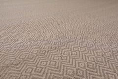 Multi Size Ivory Gray Color Hand Woven All-Over 100% Wool Modern Oriental Rug