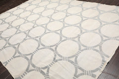 9x12 Gray, , Color Hand Knotted All-Over 100% Wool Contemporary Oriental Rug