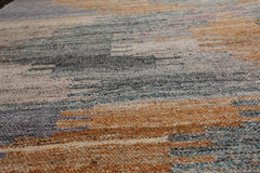 5x7 Gray, Beige, Caramel Color Hand Woven All-Over 100% Wool Southwestern Oriental Rug