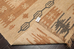 5x7 Straw, Caramel, Gray Color Hand Woven All-Over 100% Wool Southwestern Oriental Rug