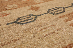 5x7 Straw, Caramel, Gray Color Hand Woven All-Over 100% Wool Southwestern Oriental Rug