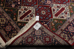 6x9 Burgundy, Green, Navy Color Hand Knotted Oushak Wool Arts & Crafts Oriental Rug