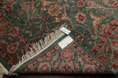 6x9 Teal, Rust, Rose Color Hand Knotted Oushak New Zealand Wool Traditional Oriental Rug