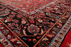 8' 10''x16' 3'' Traditional Heriz Coral Oversize Wool Hand Knotted Medallion Oriental Area Rug