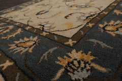5x7 Beige, Teal, Khakee Color Hand Tufted Floral 100% Wool Traditional-Persian/Oriental Oriental Rug