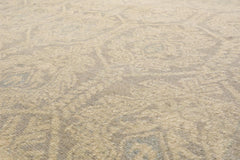 10x14 Gray, Beige, Slate Color Hand Knotted All-Over 100% Wool Transitional Oriental Rug