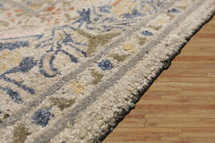 Multi Size Gray Beige Silver Color Hand Hooked William Morris Wool Traditional Oriental Rug