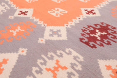 8x10 Peach, Lavender, Ivory Color Hand Woven All-Over 100% Wool Southwestern Oriental Rug
