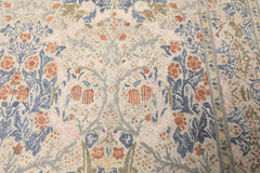 Multi Size Gray Beige Silver Color Hand Hooked William Morris Wool Traditional Oriental Rug