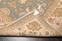 8x10 Slate, Beige, Taupe Color Hand Knotted All-Over 100% Wool Traditional Oriental Rug