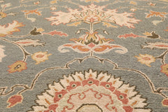 8x10 Slate, Beige, Taupe Color Hand Knotted All-Over 100% Wool Traditional Oriental Rug