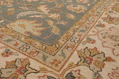 8x10 Slate, Beige, Taupe Color Hand Knotted All-Over 100% Wool Traditional Oriental Rug
