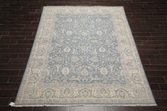 8x10 Slate, Beige, Gray Color Hand Knotted All-Over 100% Wool Traditional Oriental Rug