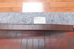 4x6 Brown, , Color Hand Woven Checked 100% Leather Traditional Oriental Rug